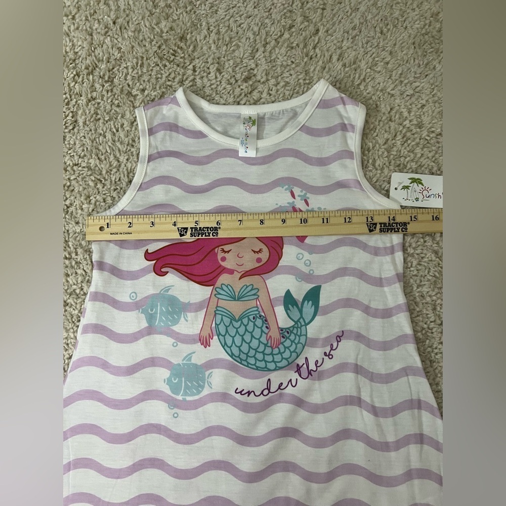 Girls 10 Sunshine Swing Sleeveless Mermaid Top NWT - Picture 5 of 6